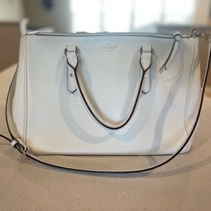 Kate Spade white leather tote